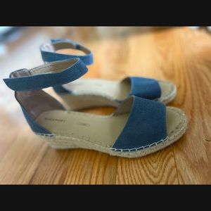 Blue Denim Wedges